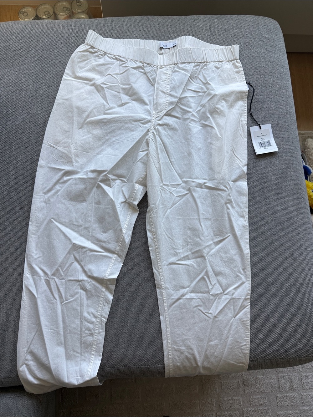 Onia Men's White Elastic-Waist Casual Pants